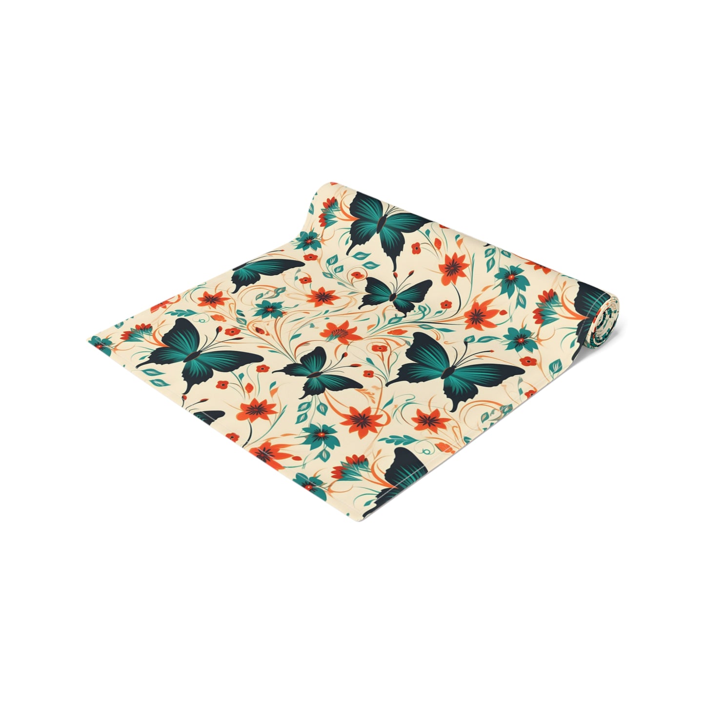 Butterfly Table Runner - Vibrant Patterns, Cotton Twill or Polyester - Perfect for Home Decor & Unique Gifts
