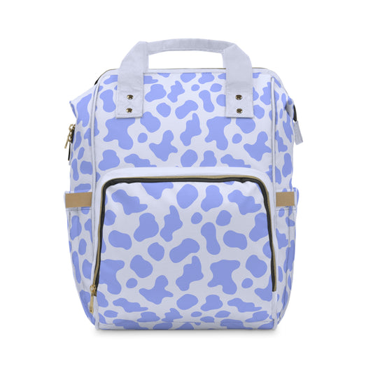 Trendy Cow Print Diaper Backpack - Durable Baby Bag with Unique Cow Pattern, Spacious Nappy Bag for Fashion-Forward Parents