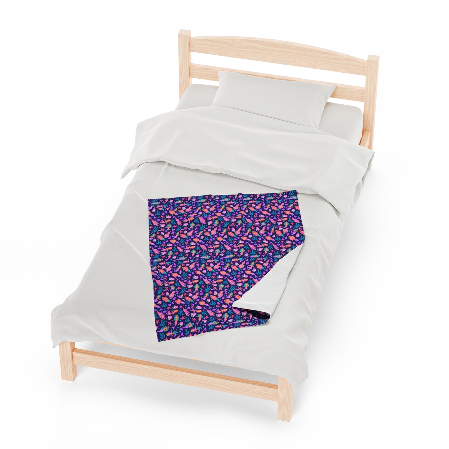 Mermaid Velveteen Plush Blanket | Soft, Mystical, Luxurious and Comforting | Available in Multiple Sizes