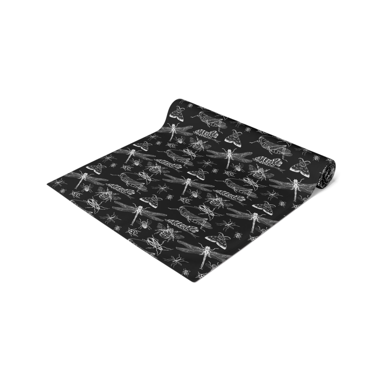 Insect Print Table Runner - Detailed Elegance, Cotton Twill or Polyester - Perfect for Nature Enthusiasts & Scientific Decor