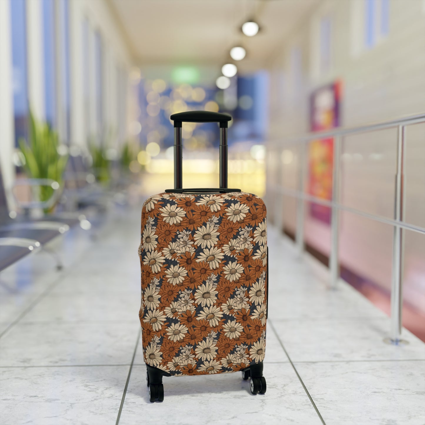 Daisy Luggage Cover - Daisy Floral Suitcase Protector