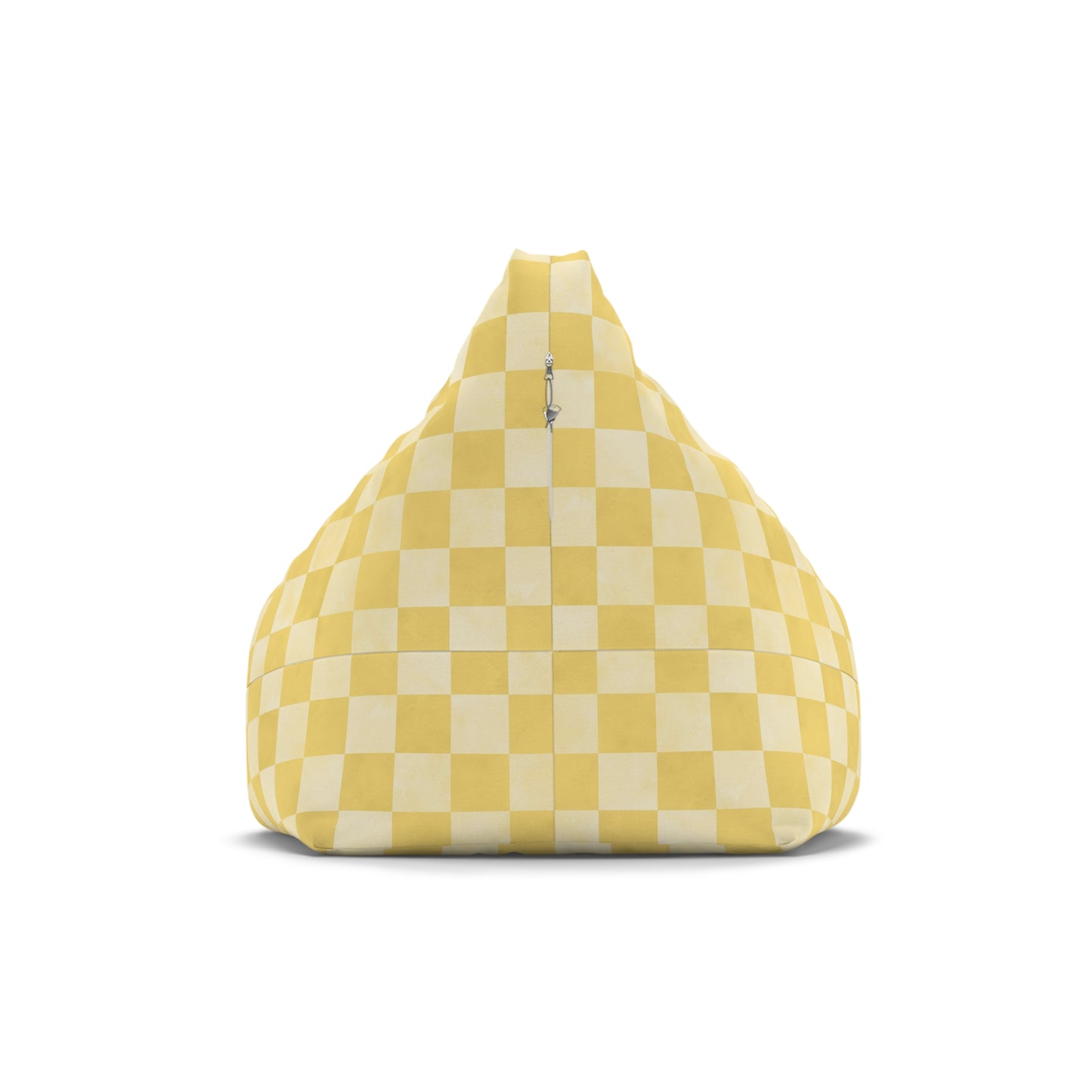 Pastel Checkers Bean Bag Chair Cover - Soft-Touch Polyester Slipcover with Secure Zip