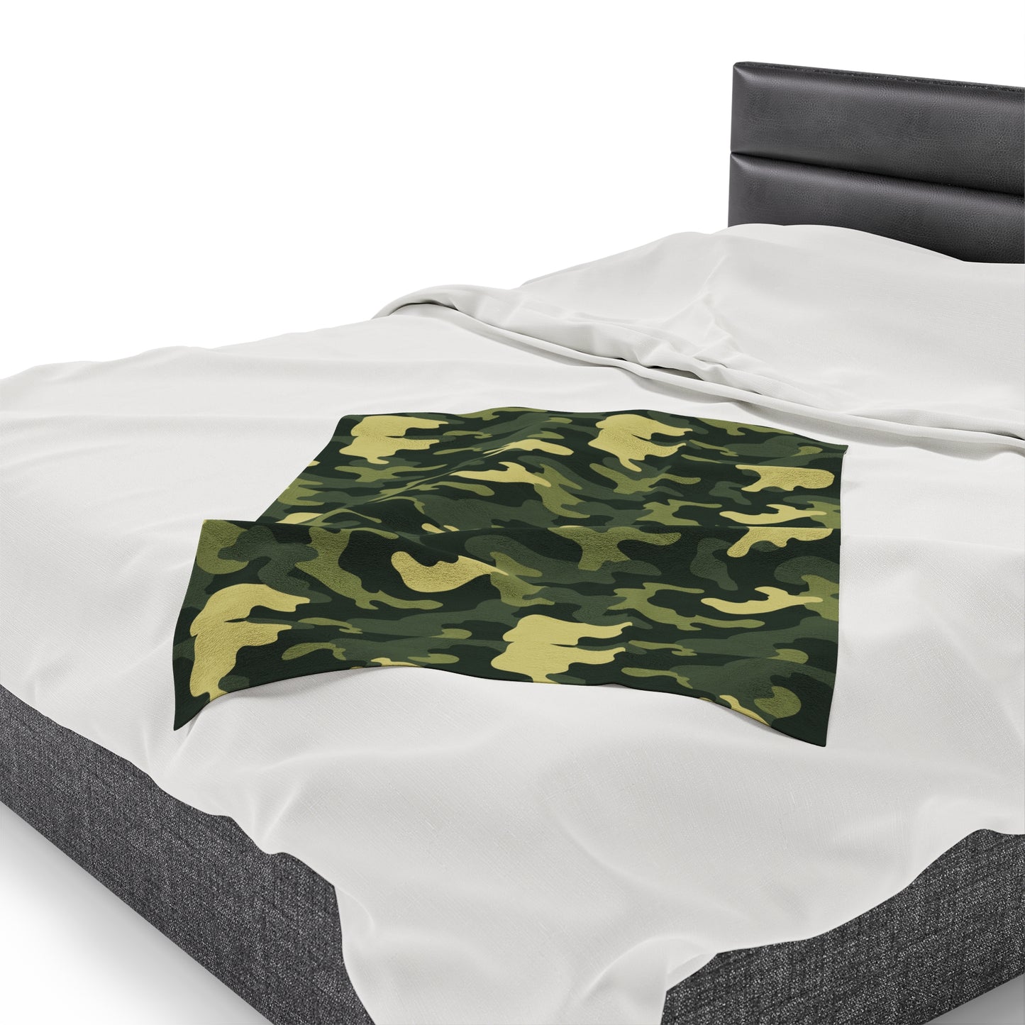 Camouflage Velveteen Plush Blanket | Soft, Rugged, Luxurious and Comforting | Available in Multiple Sizes