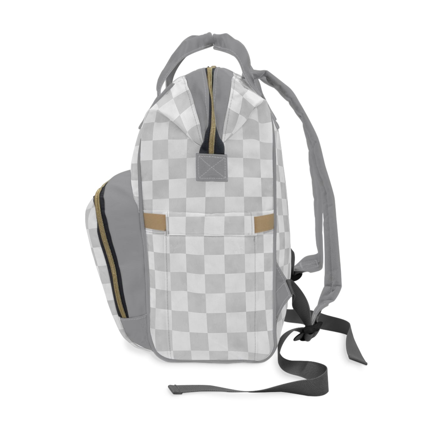 Pastel Checkers Diaper Backpack - Chic & Practical Baby Bag with Checkerboard Patterns, Perfect for Minimalist Parents