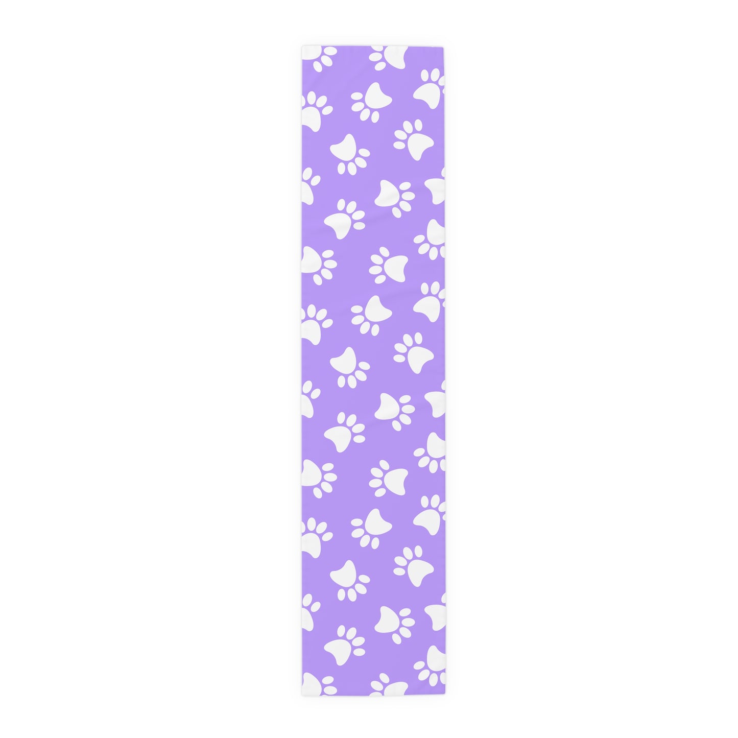 Paw Print Table Runner - Cozy Pet-Themed Decor, Cotton Twill or Polyester - Perfect for Animal Lovers