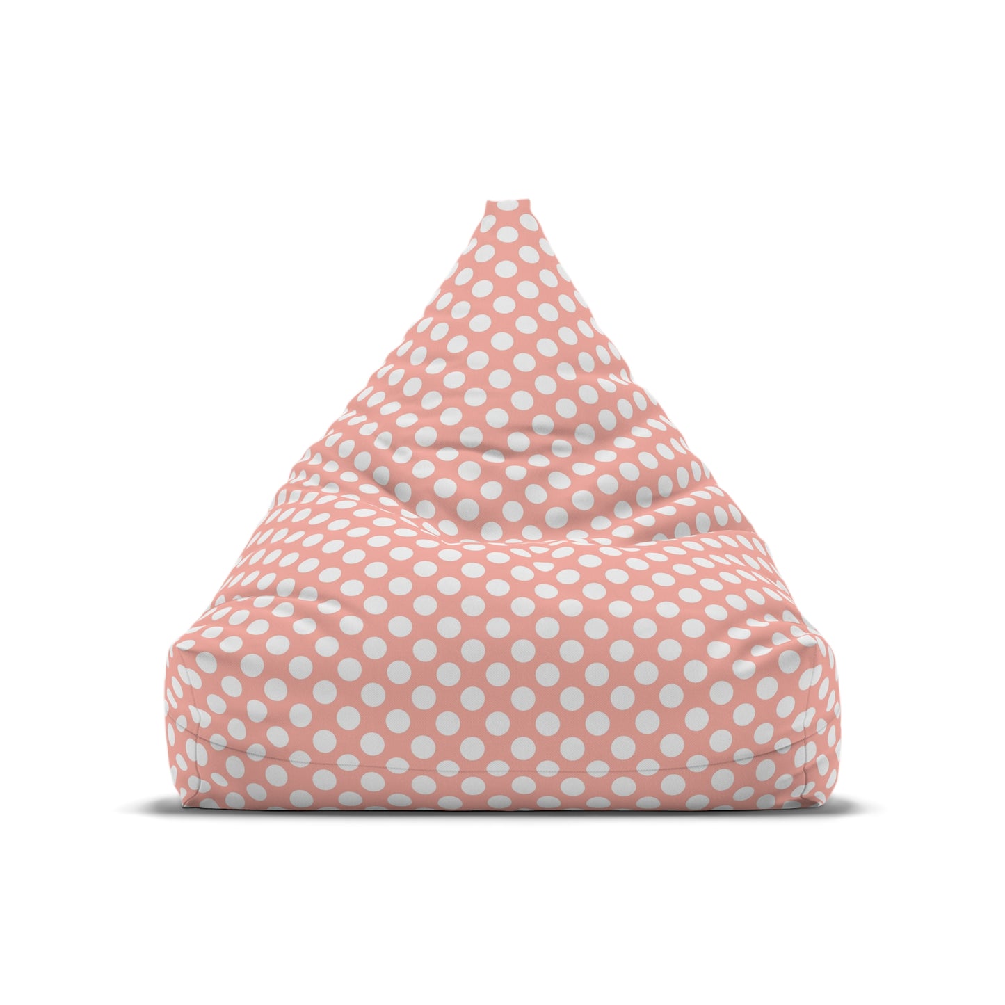 Pastel Polka Dot Bean Bag Chair Cover - Soft Polyester Slipcover with Secure Zip - Fits Various Sizes