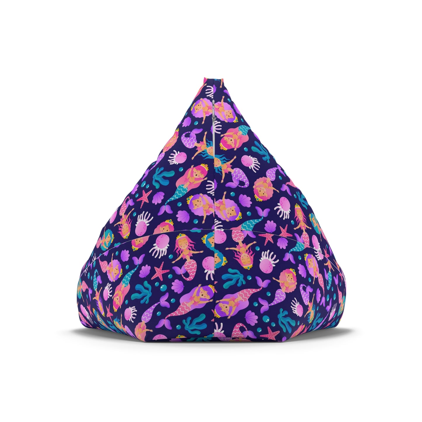 Mermaid Bean Bag Chair Cover - Enchanting Sea-Inspired Polyester Slipcover