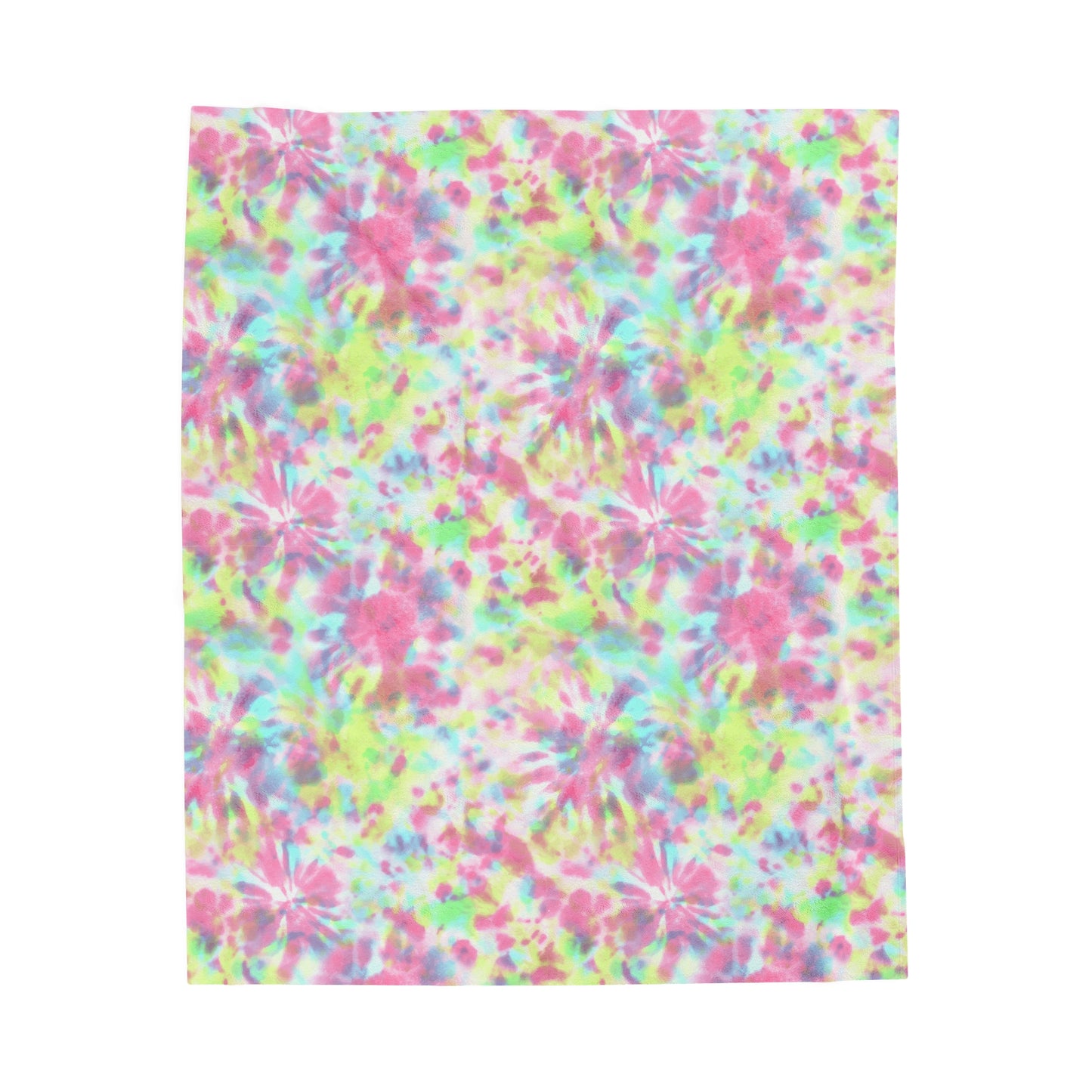 Tie Dye Velveteen Plush Blanket | Soft, Colorful, and Comforting | Available in Multiple Sizes