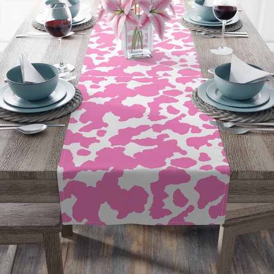 Cowhide Print Table Runner - Rustic Elegance, Cotton Twill or Polyester - Perfect for Western & Luxurious Home Decor