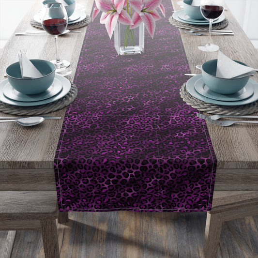 Leopard Print Table Runner - Bold Exotic Elegance, Cotton Twill or Polyester - Perfect for Safari & Glamorous Home Decor