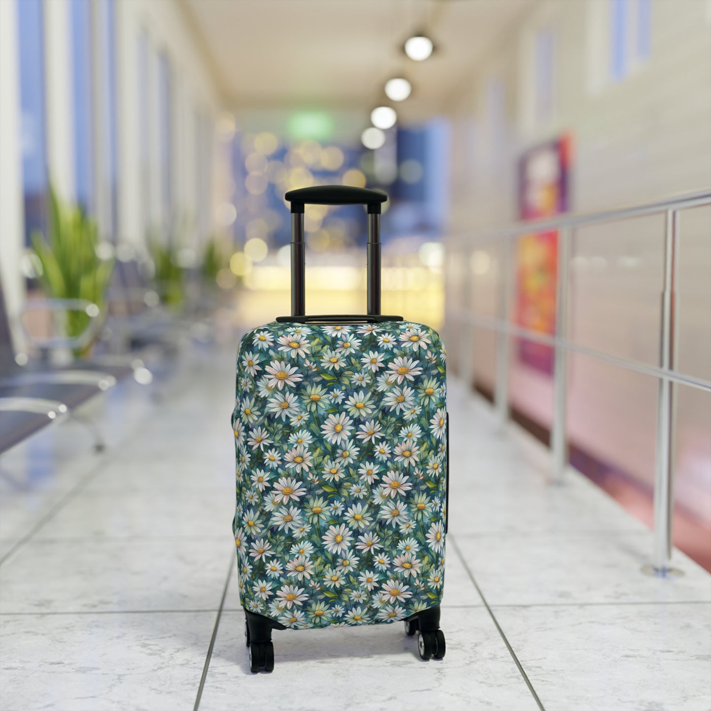 Daisy Luggage Cover - Daisy Floral Suitcase Protector