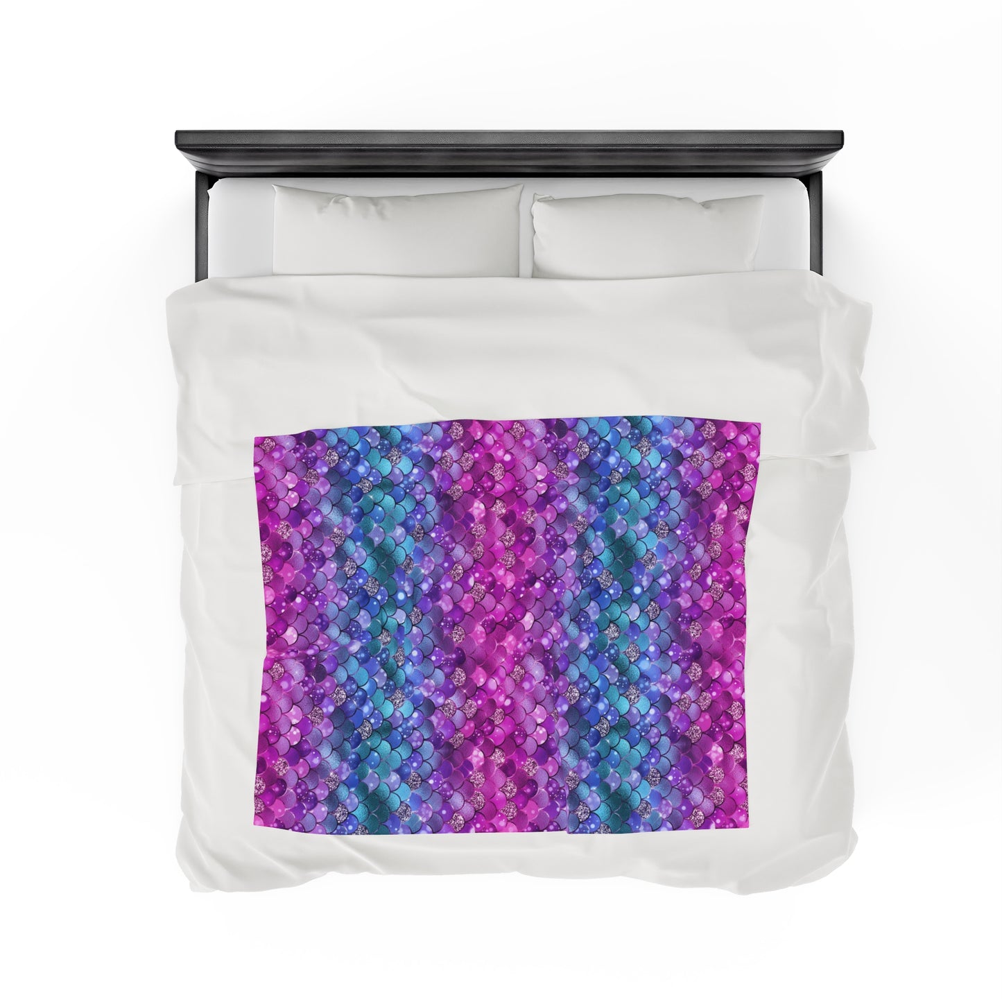 Mermaid Velveteen Plush Blanket | Soft, Mystical, Luxurious and Comforting | Available in Multiple Sizes