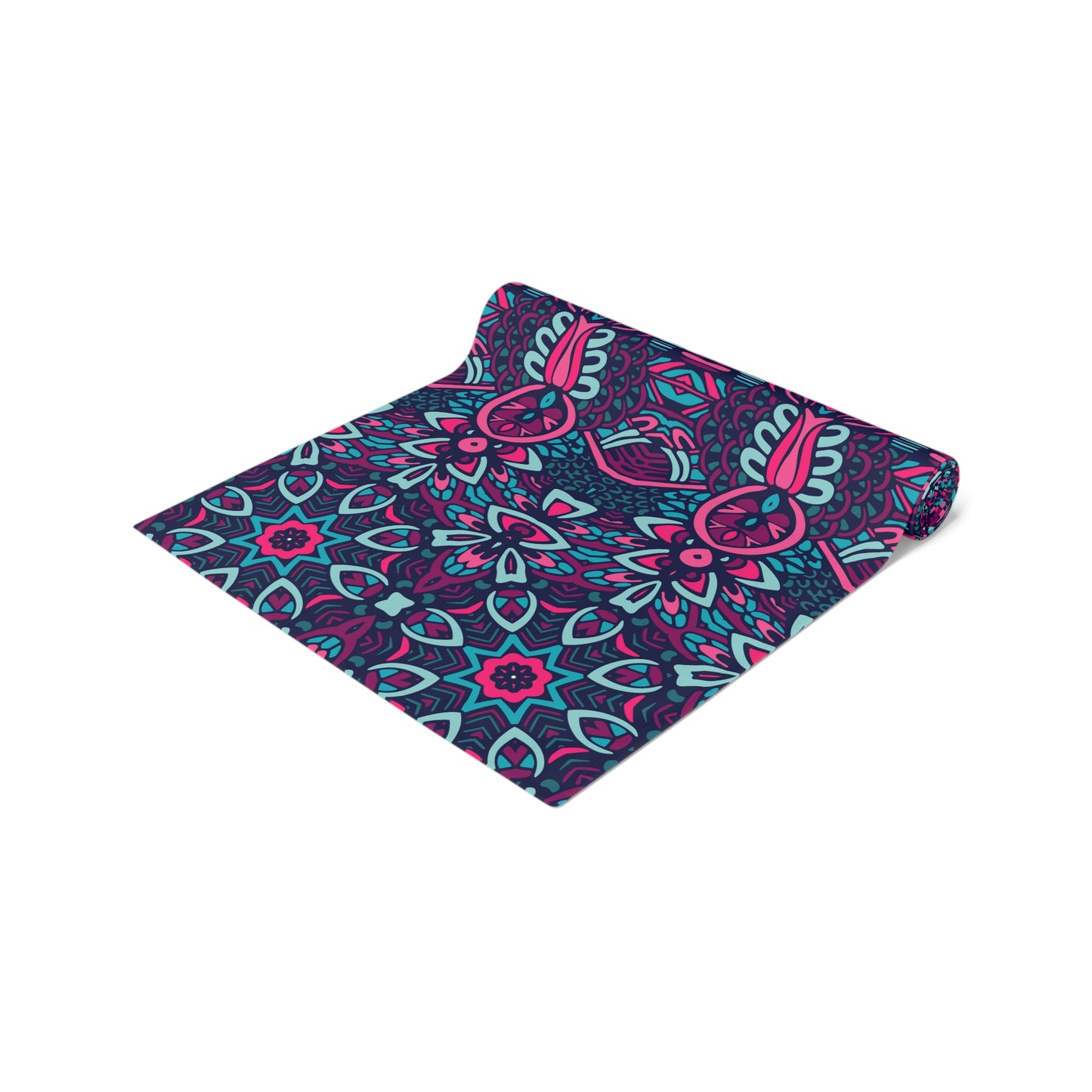 Mandala Print Table Runner - Intricate Patterns, Cotton Twill or Polyester - Ideal for Decorative Home Accents