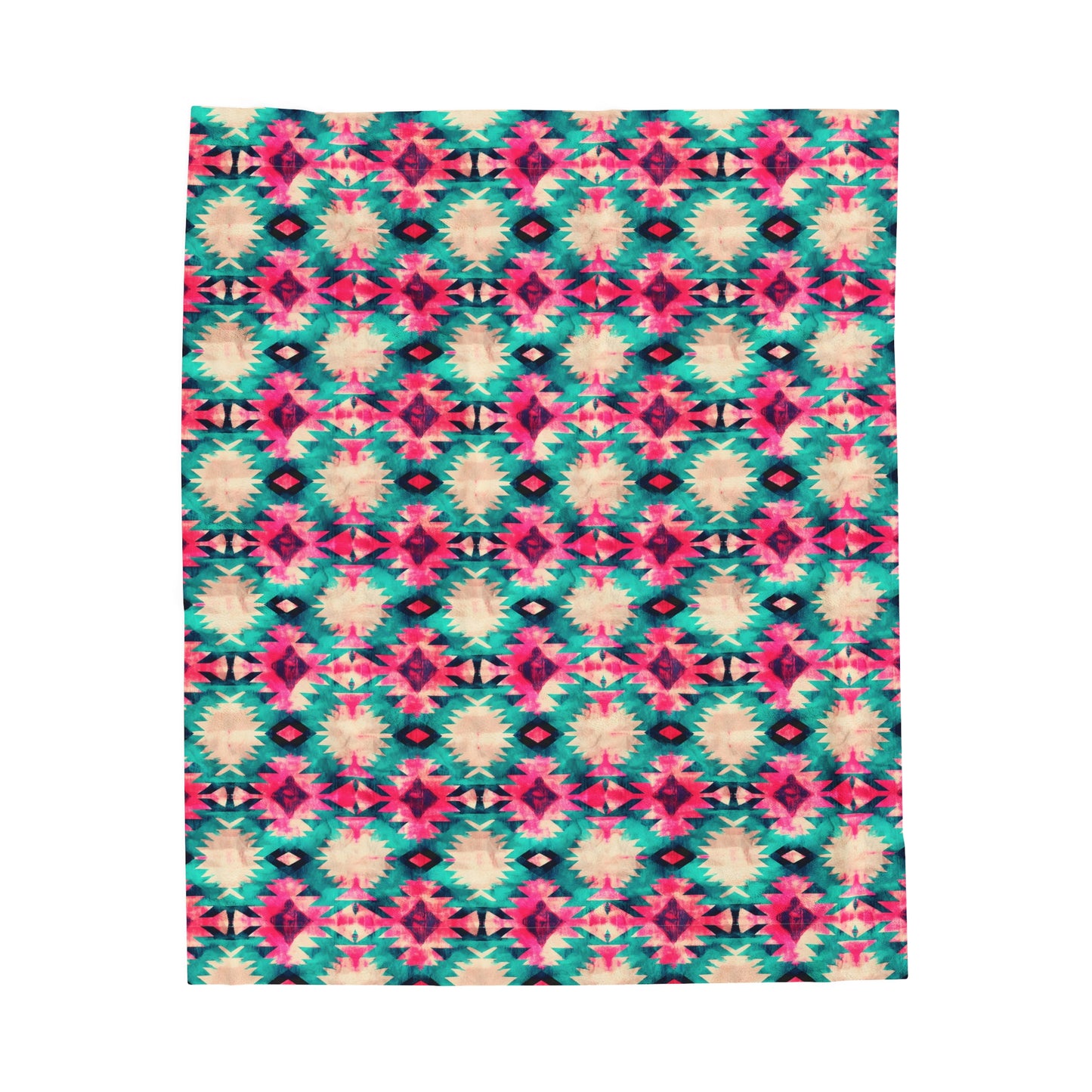 Aztec Velveteen Plush Blanket | Soft, Luxurious, Cultural, and Comforting | Available in Multiple Sizes