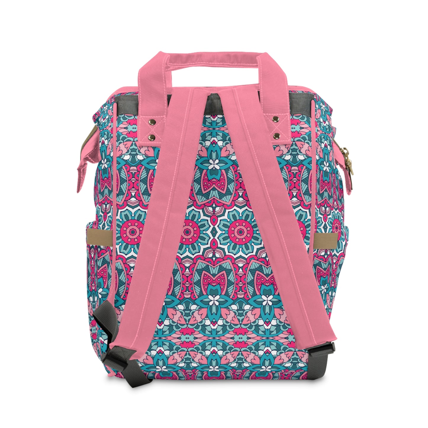 Mandala Diaper Backpack - Artistic & Multifunctional Baby Bag with Mandala Patterns, Ideal for Stylish Parents