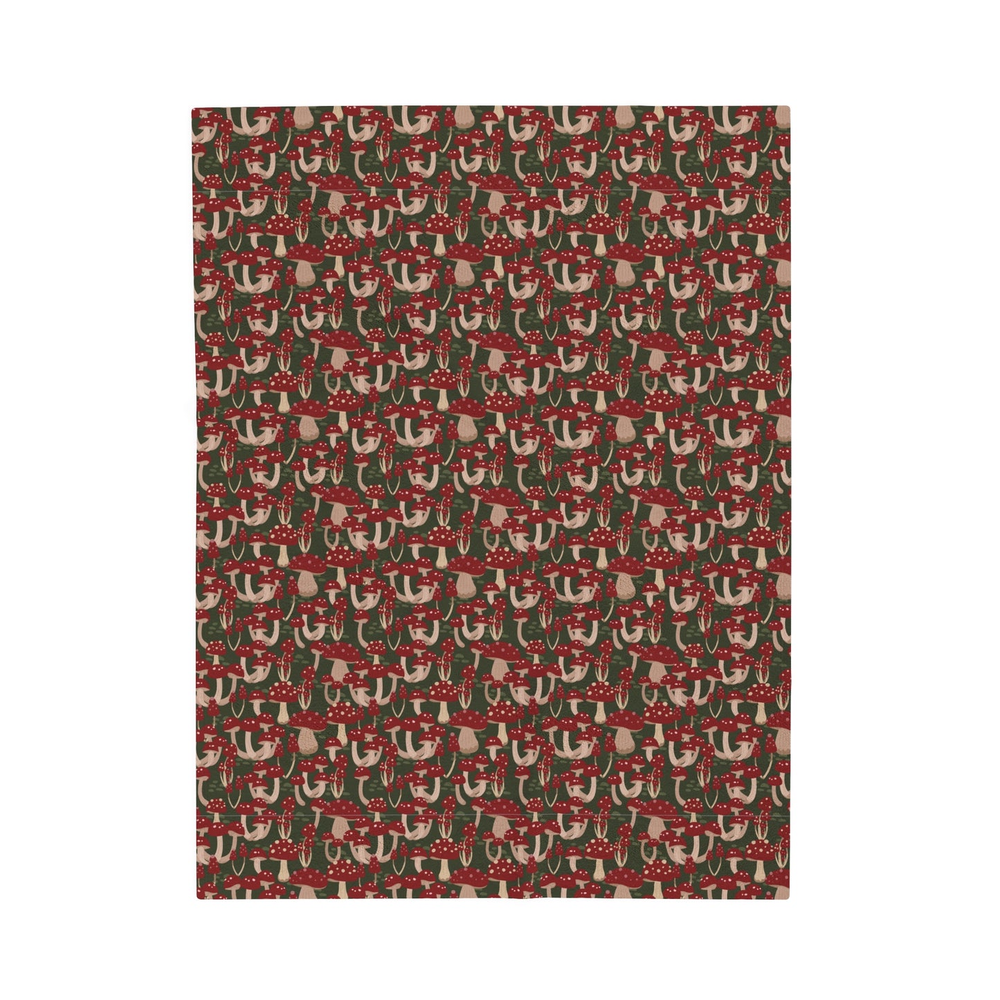 Mushroom Velveteen Plush Blanket | Soft, Whimsical, Luxurious and Comforting | Available in Multiple Sizes
