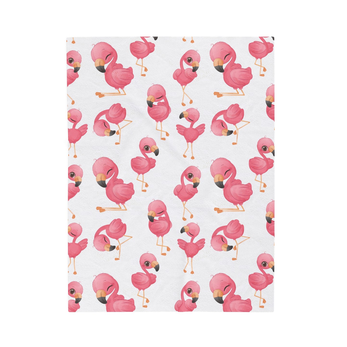 Flamingo Velveteen Plush Blanket | Soft, Tropical, Luxurious and Comforting | Available in Multiple Sizes