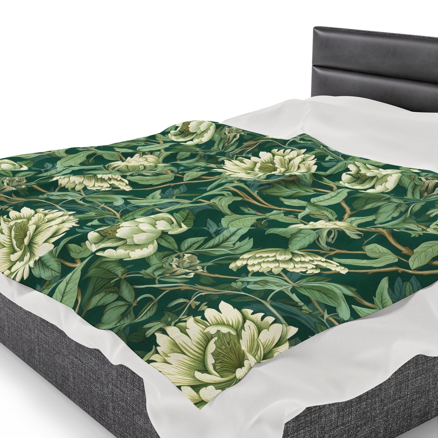 Chinoiserie Velveteen Plush Blanket | Soft, Elegant, Luxurious and Culturally Rich | Available in Multiple Sizes