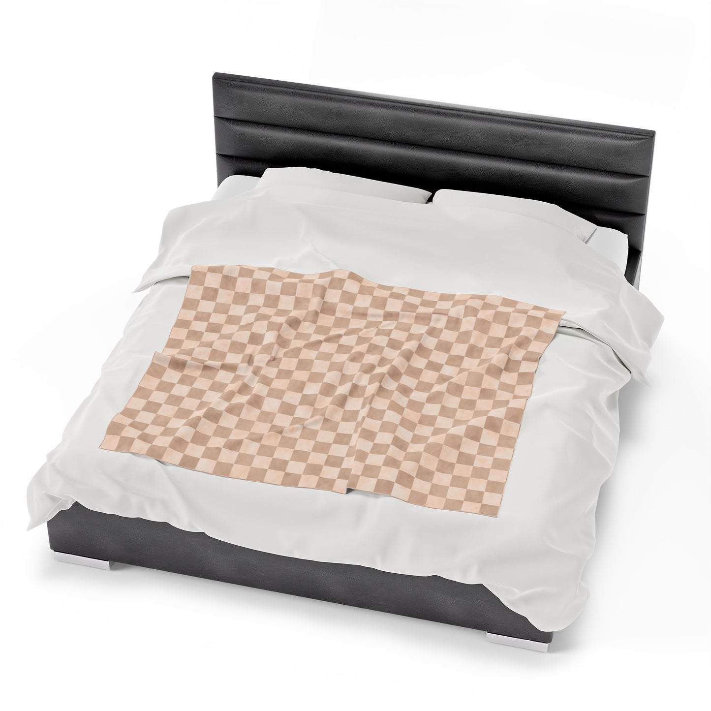 Pastel Checkers Velveteen Plush Blanket | Soft, Trendy, Luxurious and Comforting | Available in Multiple Sizes