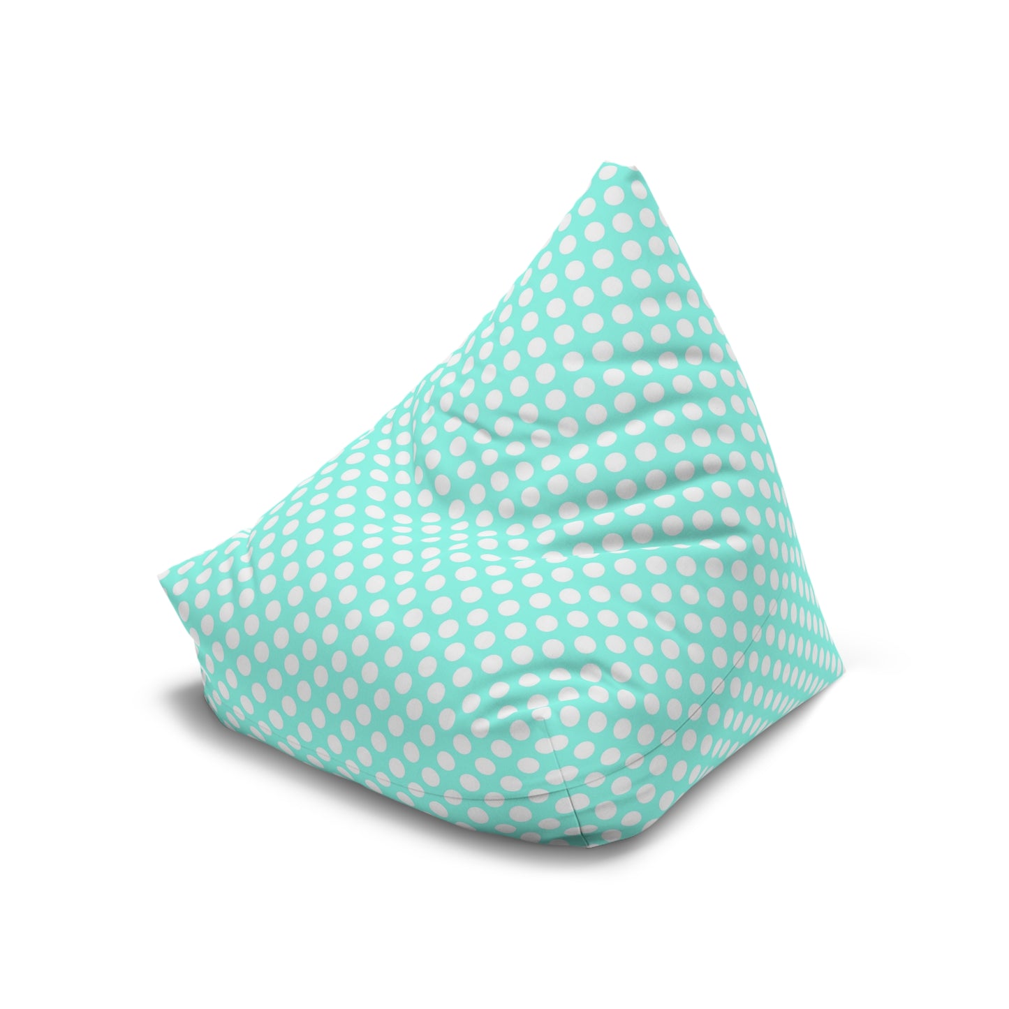 Pastel Polka Dot Bean Bag Chair Cover - Soft Polyester Slipcover with Secure Zip - Fits Various Sizes