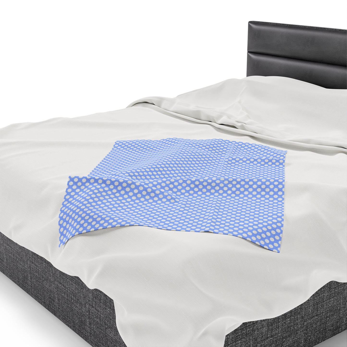 Pastel Polka Dot Velveteen Plush Blanket | Soft, Playful, Luxurious and Comforting | Available in Multiple Sizes