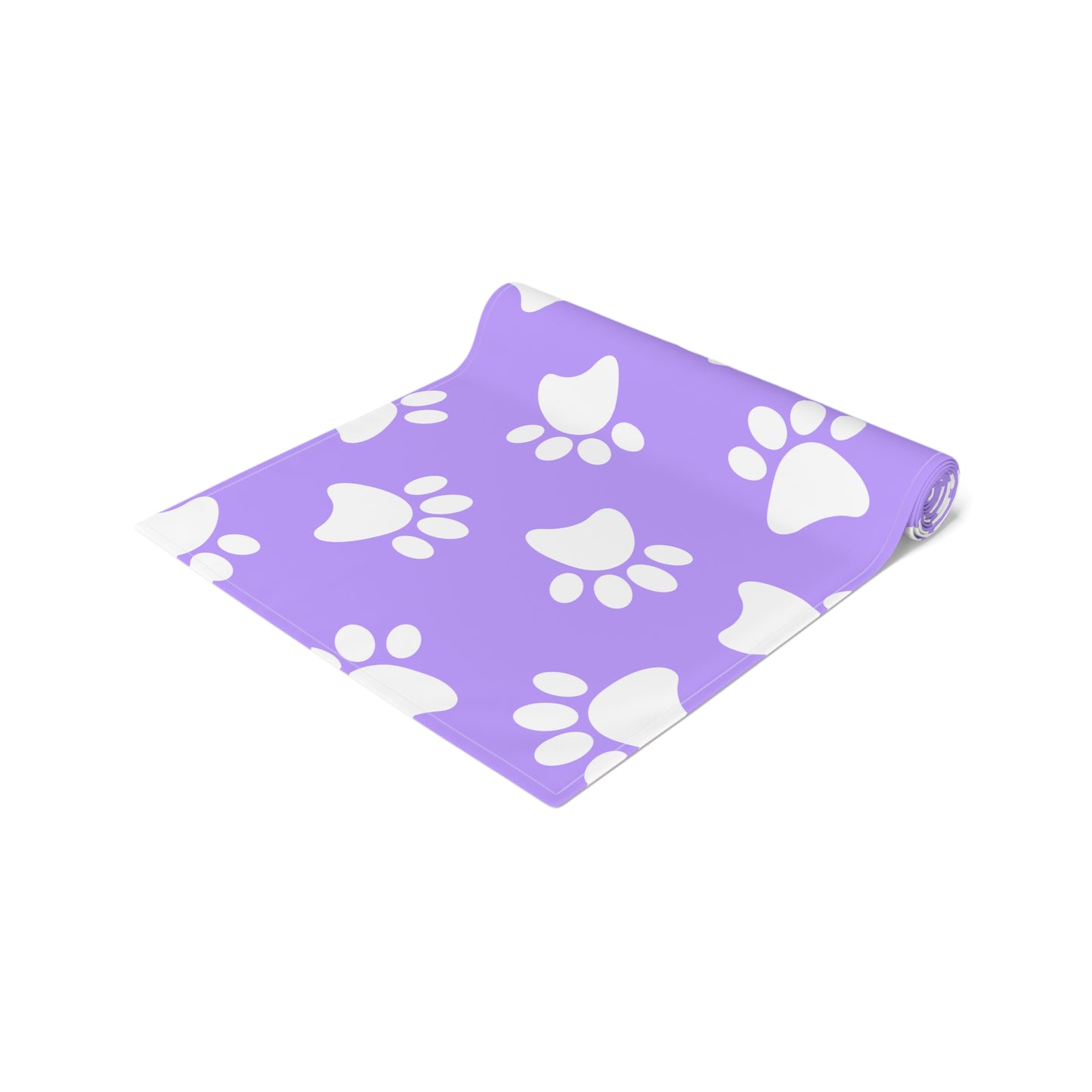 Paw Print Table Runner - Cozy Pet-Themed Decor, Cotton Twill or Polyester - Perfect for Animal Lovers