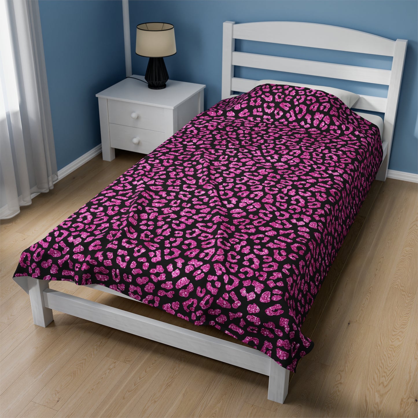 Leopard Velveteen Plush Blanket | Soft, Exotic, Luxurious and Comforting | Available in Multiple Sizes