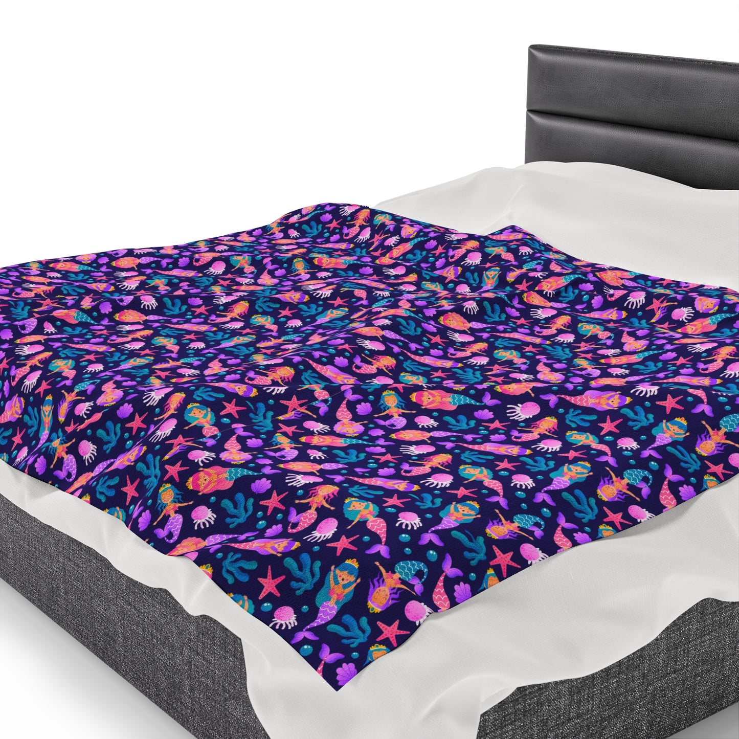 Mermaid Velveteen Plush Blanket | Soft, Mystical, Luxurious and Comforting | Available in Multiple Sizes