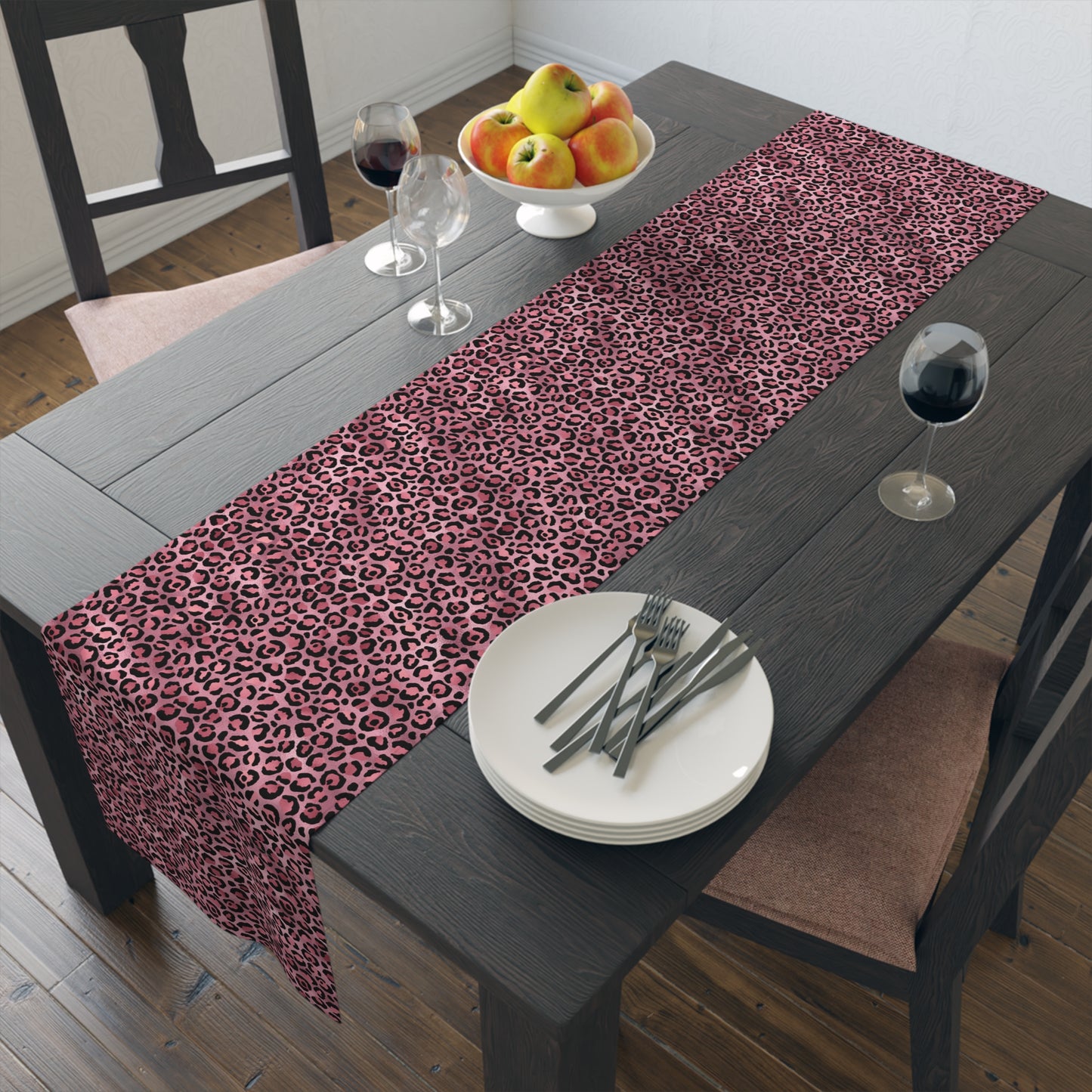 Leopard Print Table Runner - Bold Exotic Elegance, Cotton Twill or Polyester - Perfect for Safari & Glamorous Home Decor