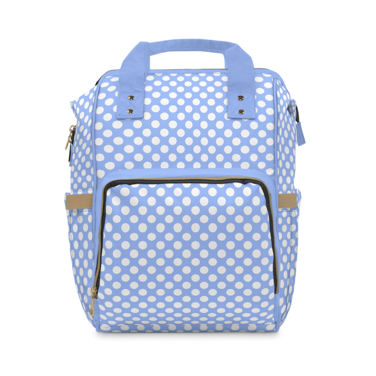 Multifunctional Polka Dot Diaper Backpack - Stylish and Practical Baby Bag for Busy Parents