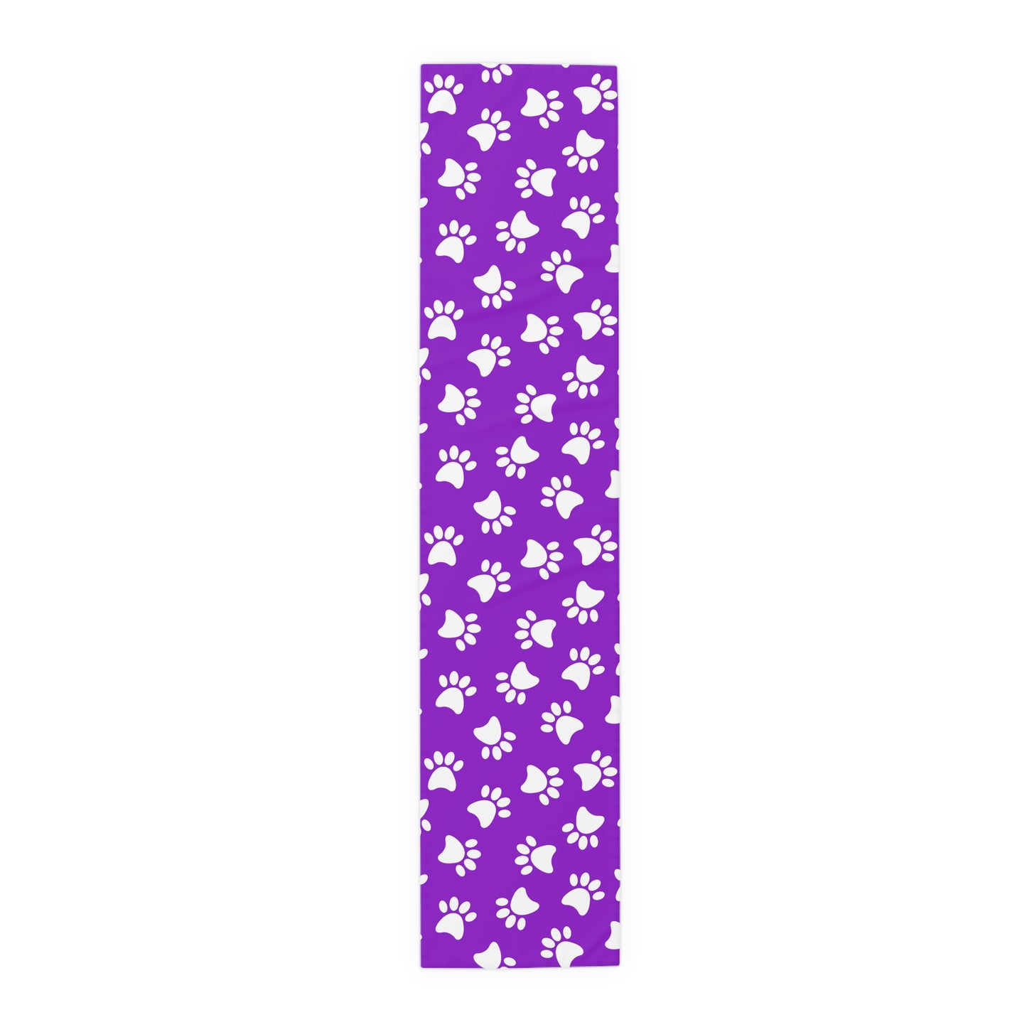 Paw Print Table Runner - Cozy Pet-Themed Decor, Cotton Twill or Polyester - Perfect for Animal Lovers