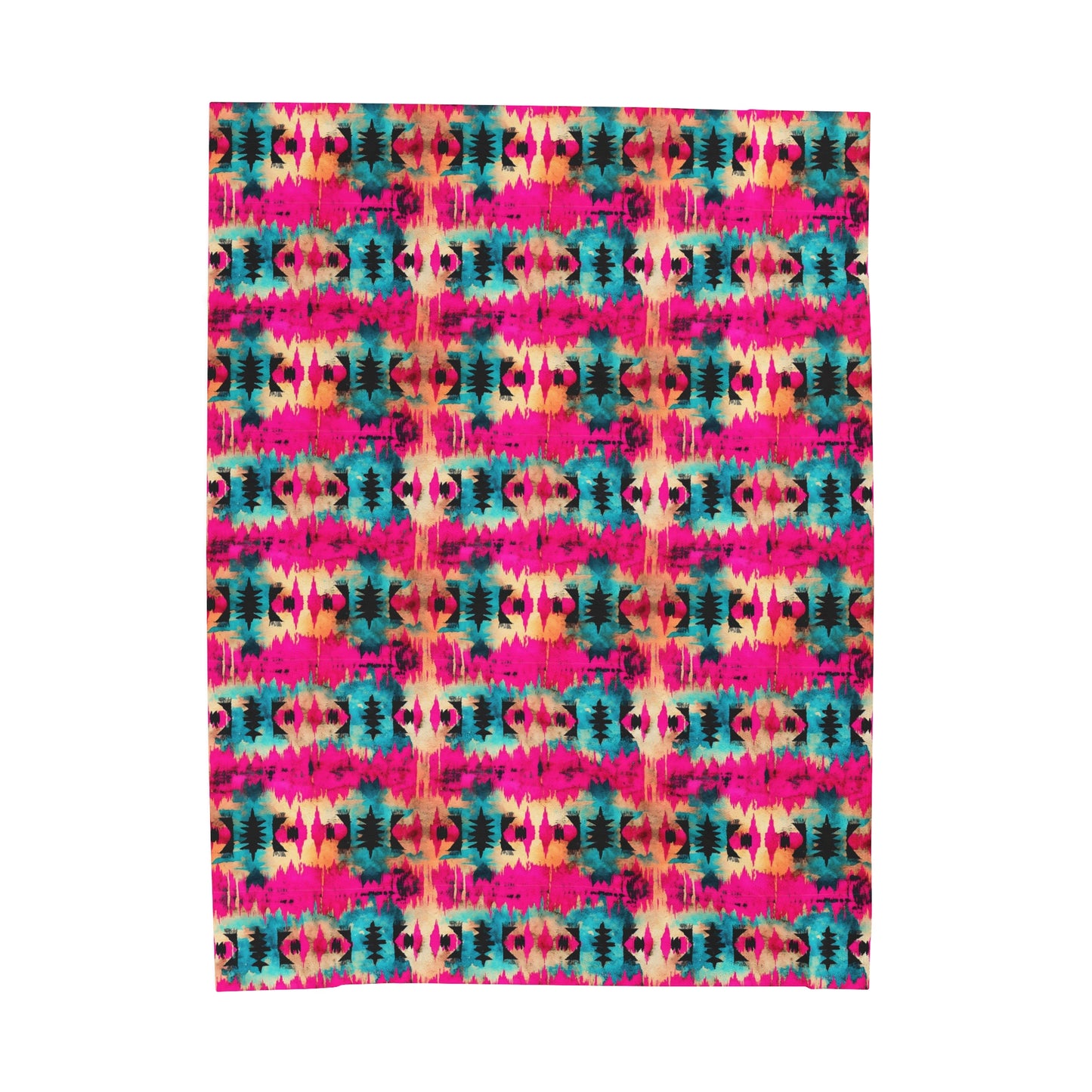 Aztec Velveteen Plush Blanket | Soft, Luxurious, Cultural, and Comforting | Available in Multiple Sizes
