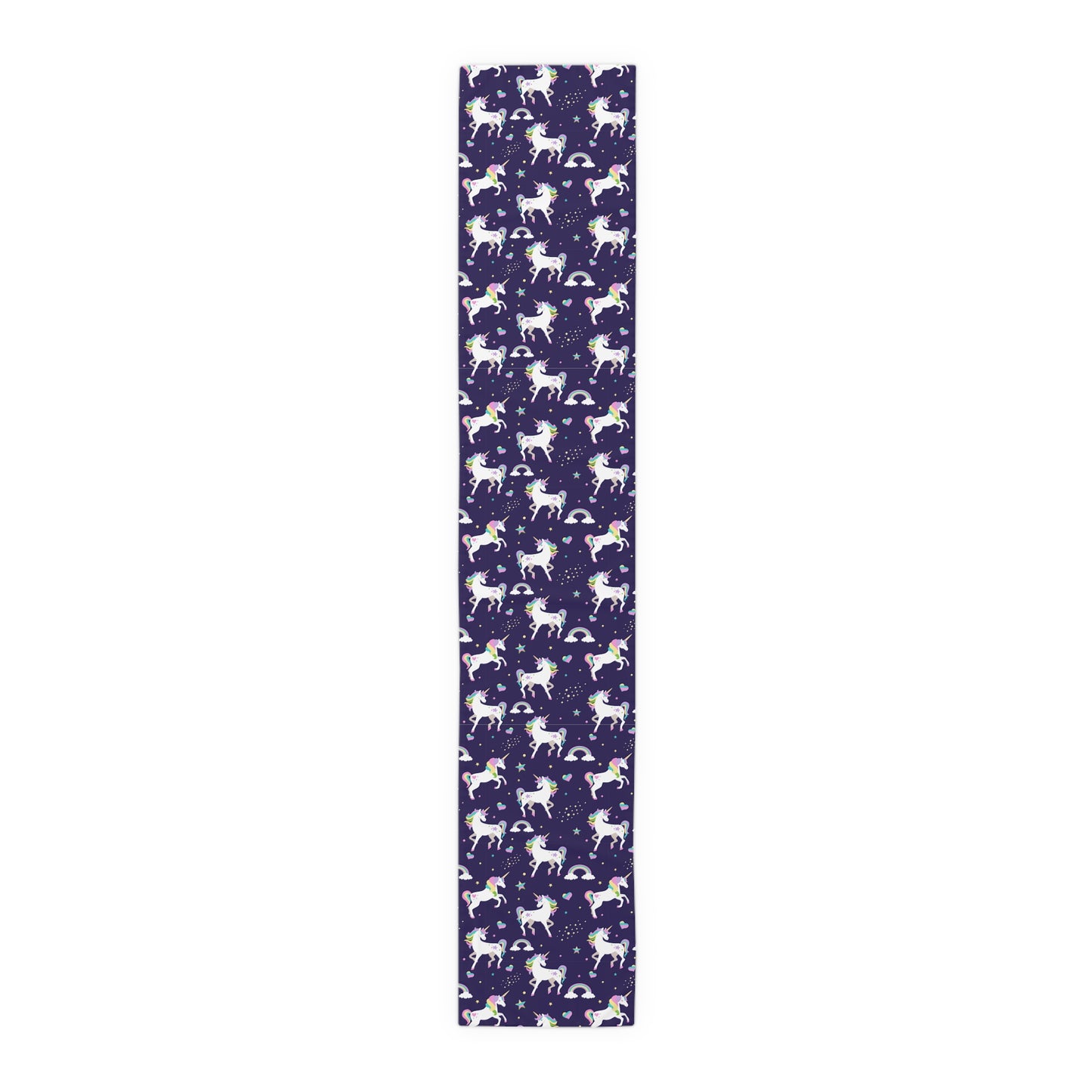 Unicorn Print Table Runner - Magical Elegance, Cotton Twill or Polyester - Perfect for Whimsical & Fantasy Home Decor