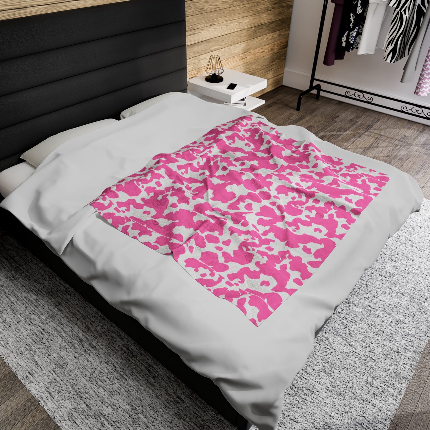 Cowhide Velveteen Plush Blanket | Soft, Rustic, Luxurious and Comforting | Available in Multiple Sizes