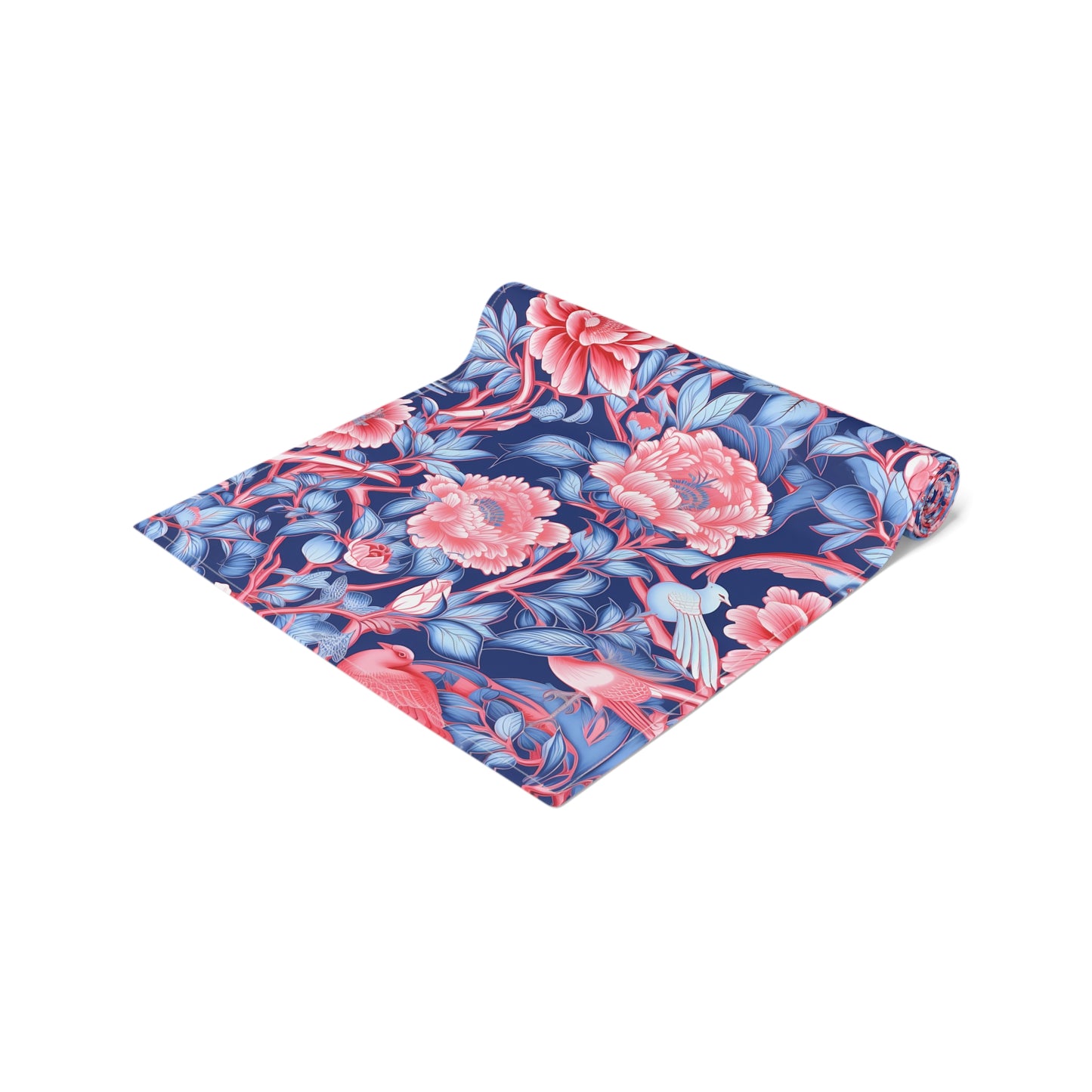 Chinoiserie Print Table Runner - Elegant Asian-Inspired Elegance, Cotton Twill or Polyester - Perfect for Cultural Home Decor
