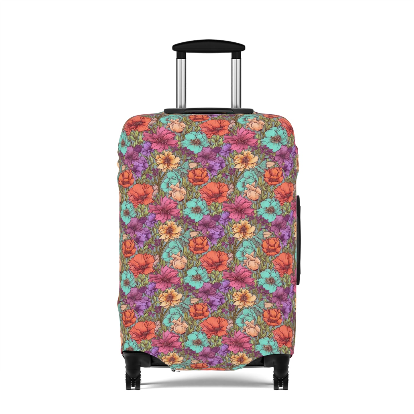 Boho Floral Luggage Cover - Trendy Travel Floral Suitcases Cover