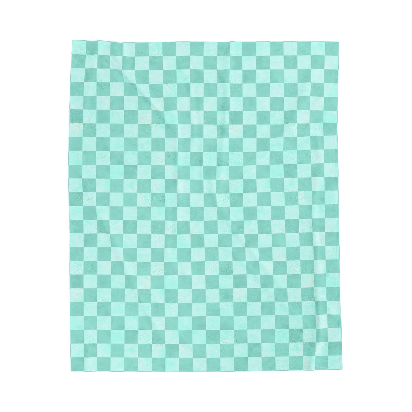 Pastel Checkers Velveteen Plush Blanket | Soft, Trendy, Luxurious and Comforting | Available in Multiple Sizes