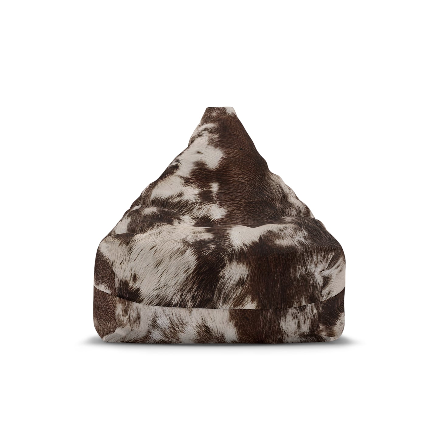 Cowhide Bean Bag Chair Cover - Durable Polyester, Locking Zipper, 2 Sizes