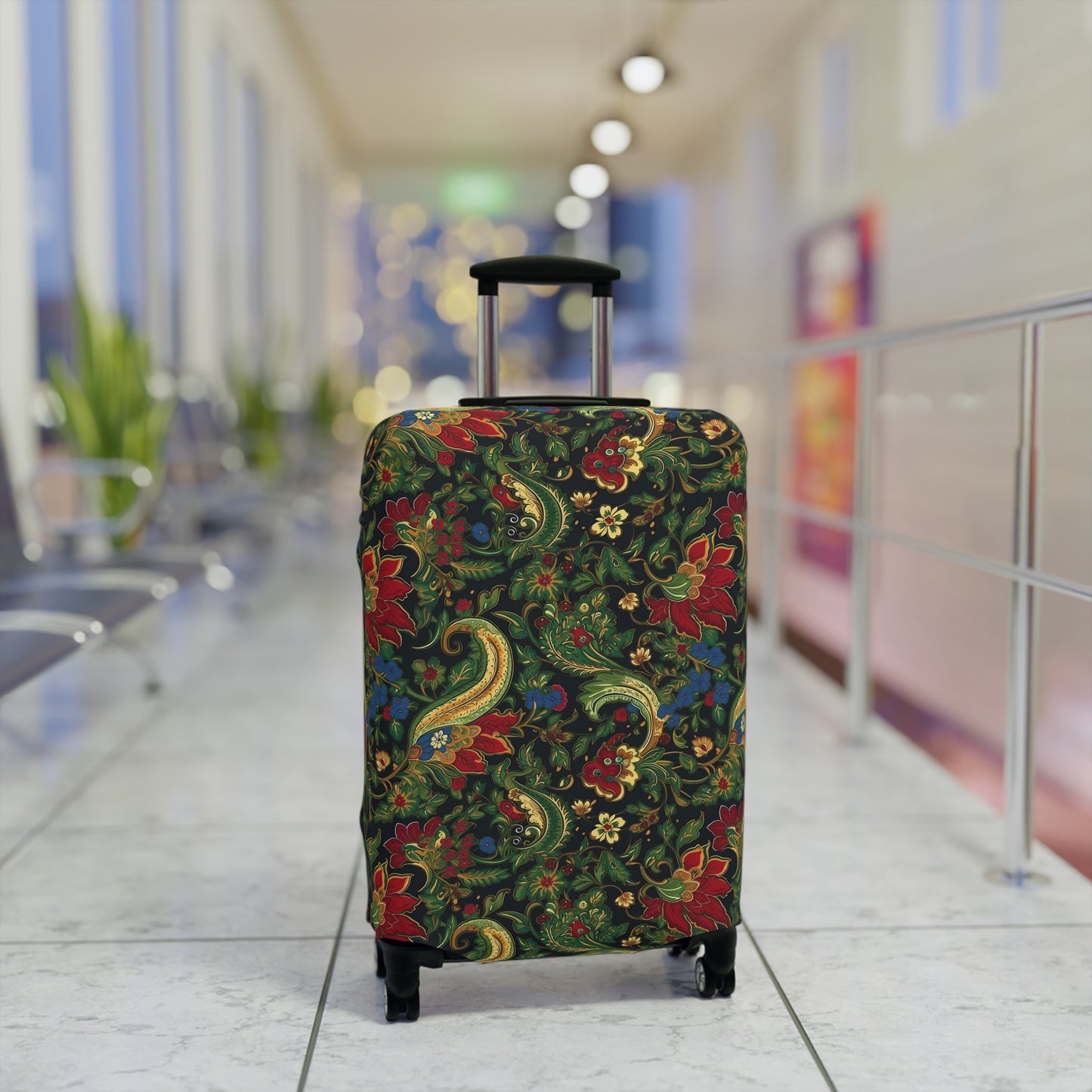 Chinoiserie Luggage Cover - Elegant Suitcase Protector