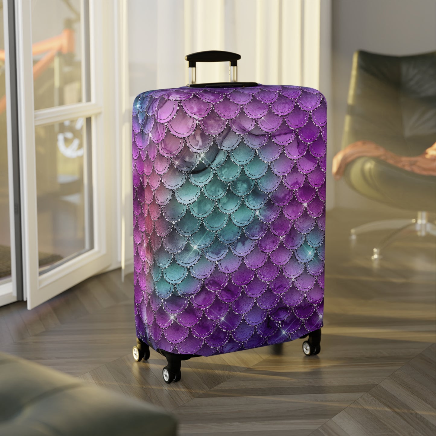 Mermaid Scales Luggage Cover - Mermaid Suitcase Cover
