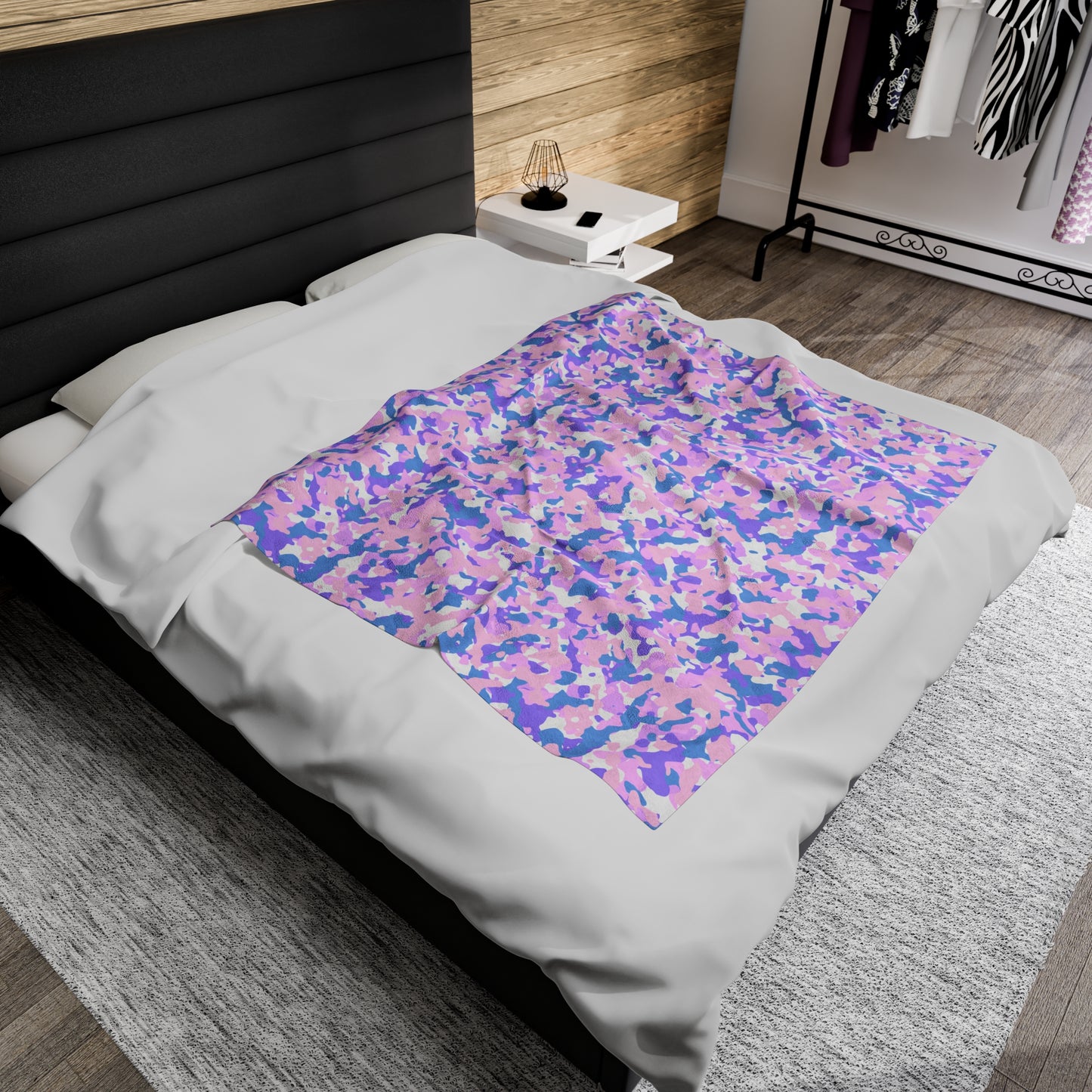 Camouflage Velveteen Plush Blanket | Soft, Rugged, Luxurious and Comforting | Available in Multiple Sizes