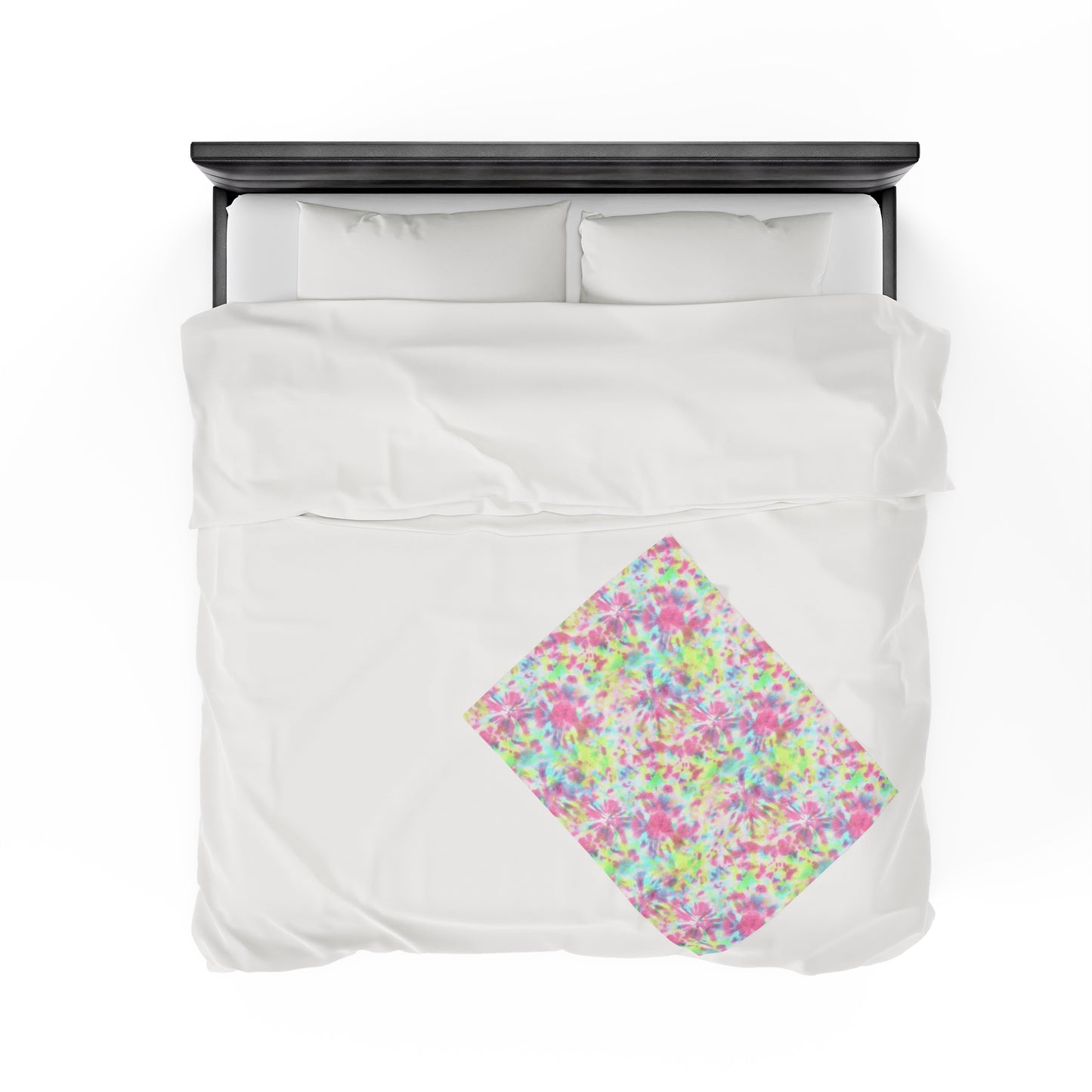 Tie Dye Velveteen Plush Blanket | Soft, Colorful, and Comforting | Available in Multiple Sizes