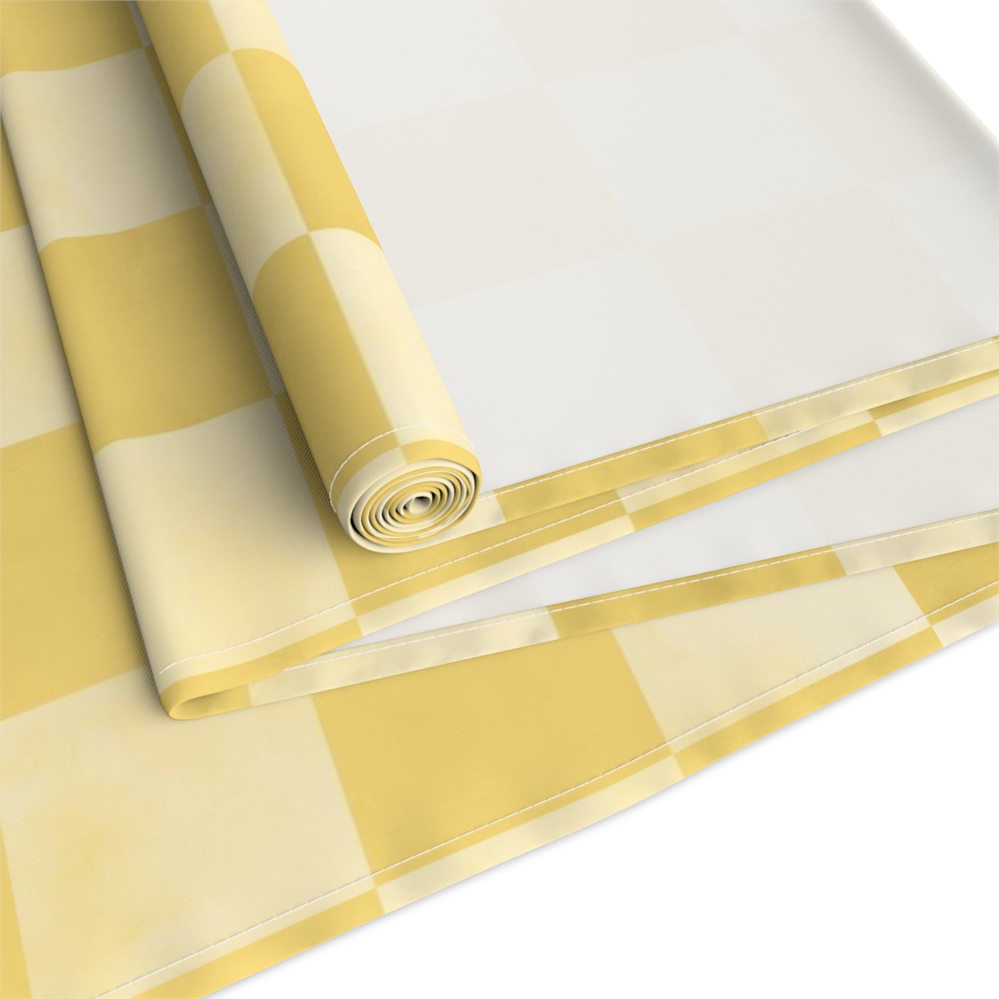 Pastel Checkered Table Runner - Soothing Playfulness, Cotton Twill or Polyester - Perfect for Refreshing & Modern Home Decor