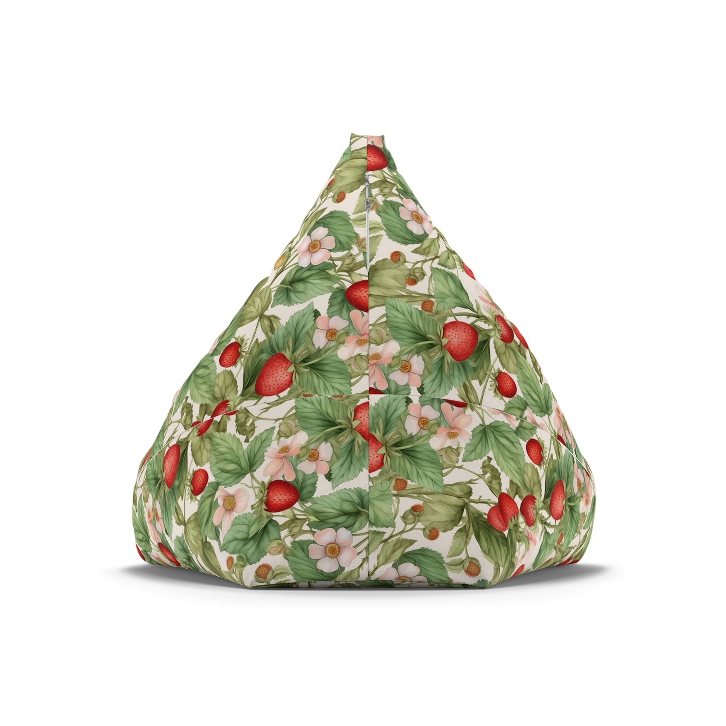 Strawberry Print Bean Bag Chair Cover - Sweet & Durable Polyester Slipcover