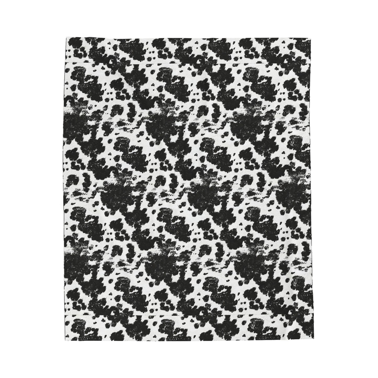 Cowhide Velveteen Plush Blanket | Soft, Rustic, Luxurious and Comforting | Available in Multiple Sizes