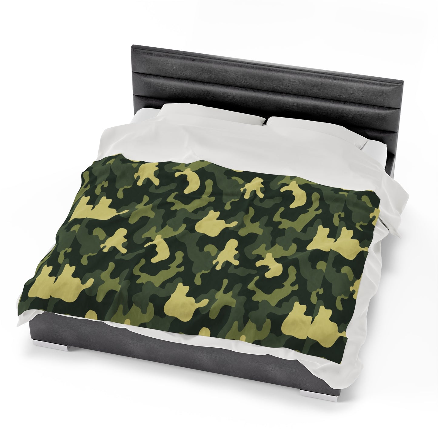 Camouflage Velveteen Plush Blanket | Soft, Rugged, Luxurious and Comforting | Available in Multiple Sizes