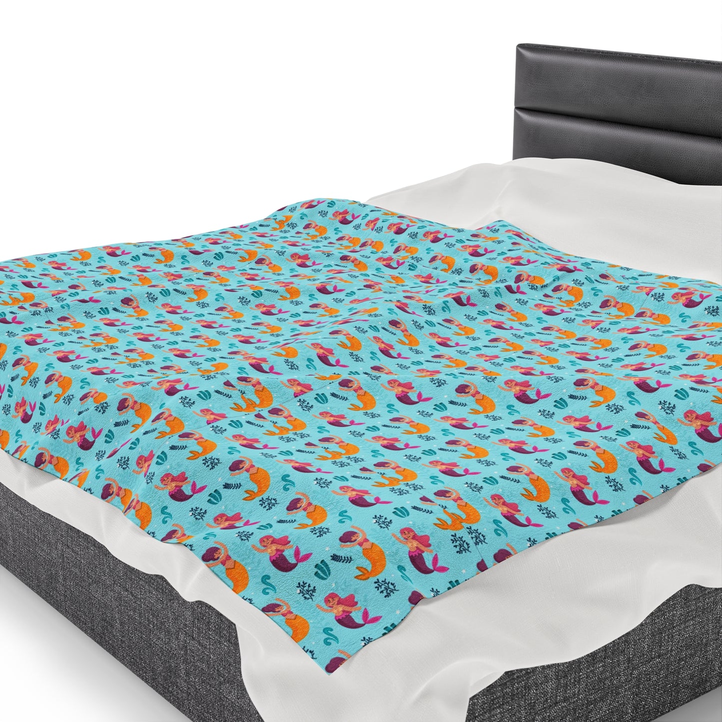 Mermaid Velveteen Plush Blanket | Soft, Mystical, Luxurious and Comforting | Available in Multiple Sizes