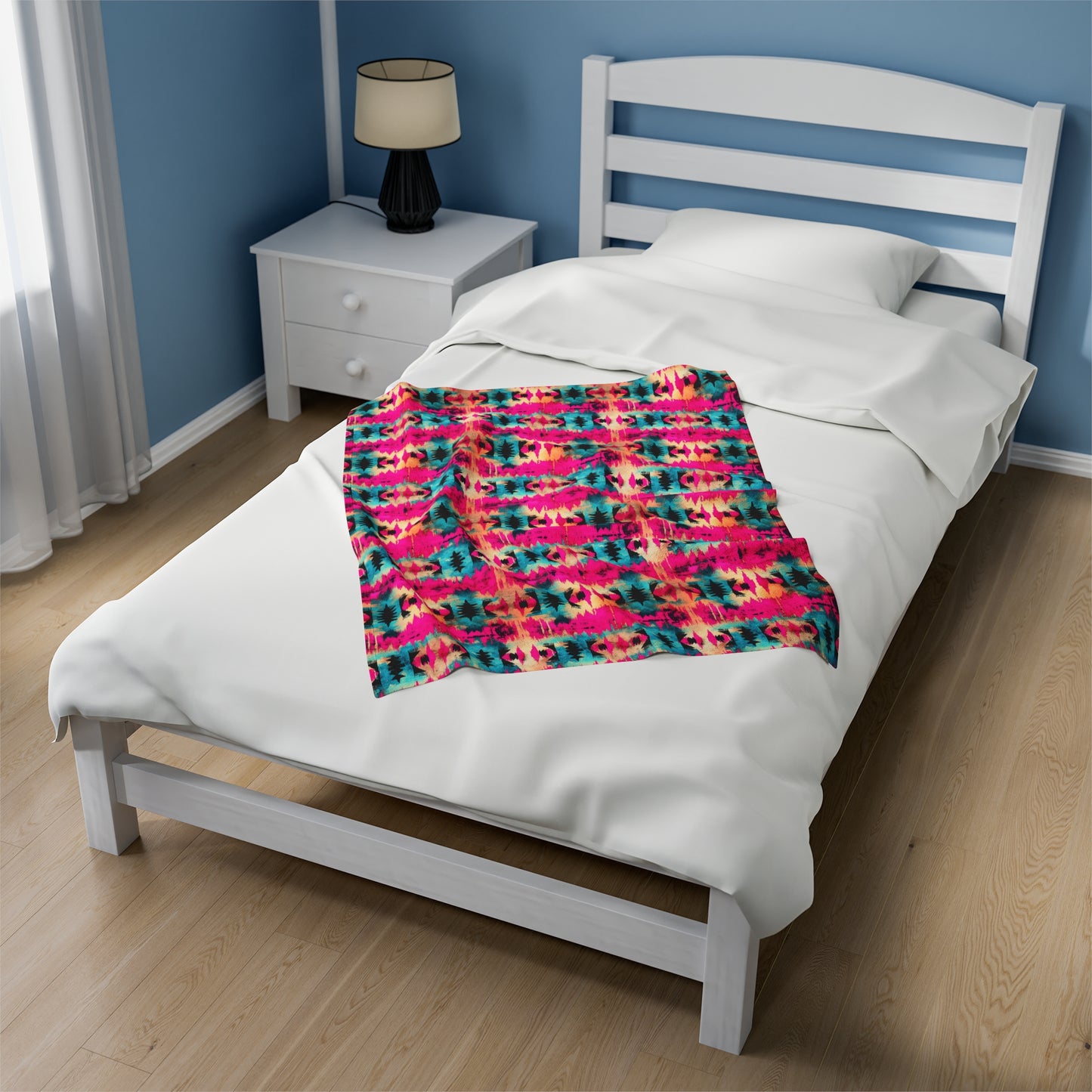 Aztec Velveteen Plush Blanket | Soft, Luxurious, Cultural, and Comforting | Available in Multiple Sizes