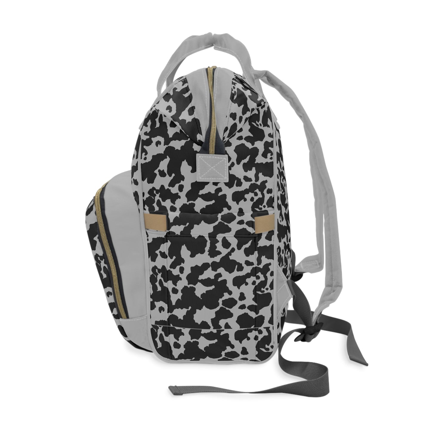 Cowhide Diaper Backpack - Chic & Durable Baby Bag with Genuine Cowhide Patterns, Perfect for Stylish Parents