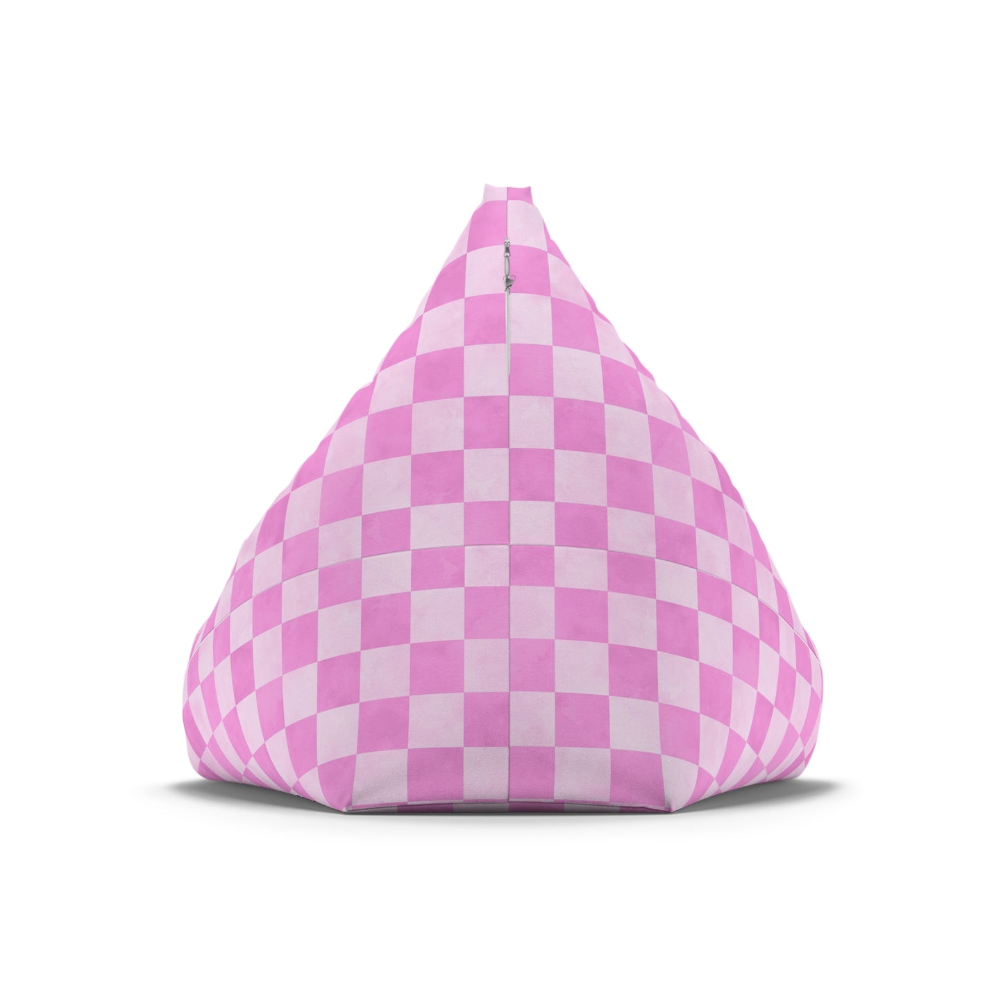 Pastel Checkers Bean Bag Chair Cover - Soft-Touch Polyester Slipcover with Secure Zip